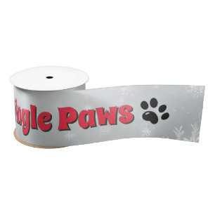 Jingle Paws and Boxer Dog Joy Satinband