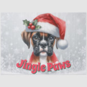 Jingle Paws and Boxer Dog Joy Seidenpapier (Vorderseite)