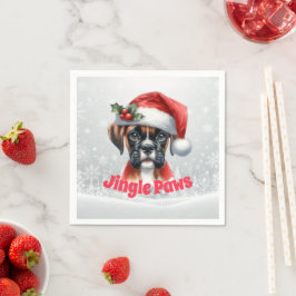 Jingle Paws and Boxer Dog Joy Serviette