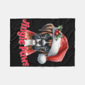 Jingle Paws And Boxer Dog Joy T Shirt  Fleecedecke (Vorderseite (Horizontal))