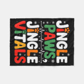 Jingle Paws Jingle Vitals Funny Vet Nurse Xmas Fleecedecke (Vorderseite (Horizontal))