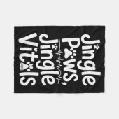 Jingle Paws Jingle Vitals Funny Vet Nurse Xmas Fleecedecke (Vorderseite (Horizontal))