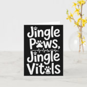 Jingle Paws Jingle Vitals Funny Vet Nurse Xmas Karte (Gelbe Blume)