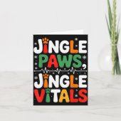 Jingle Paws Jingle Vitals Funny Vet Nurse Xmas Karte (Vorderseite)