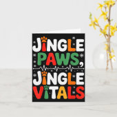 Jingle Paws Jingle Vitals Funny Vet Nurse Xmas Karte (Gelbe Blume)