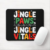 Jingle Paws Jingle Vitals Funny Vet Nurse Xmas Mousepad (Mit Mouse)