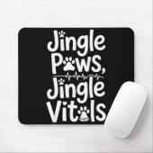 Jingle Paws Jingle Vitals Funny Vet Nurse Xmas Mousepad (Mit Mouse)