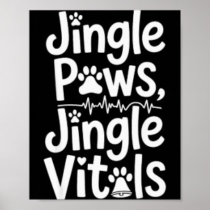 Jingle Paws Jingle Vitals Lustige Tierärztin Weihn Poster