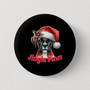Jingle Paws Und Boxer Hund Freude T Shirt Button