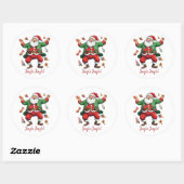 Jingle! Runder Aufkleber (Blatt)