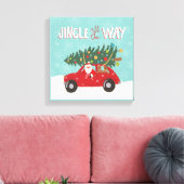 Jingle | Santa Car Leinwanddruck (Insitu (Wohnzimmer))