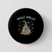 Jingle Shells Christmas Tree Snowflakes Celebratio Button (Vorderseite)