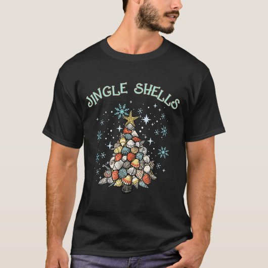 Jingle Shells Christmas Tree Snowflakes Celebratio T-Shirt (Vorderseite)
