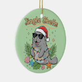 Jingle Shells Tropical Santa Manatee Christmas Keramik Ornament (Rechts)