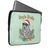 Jingle Shells Tropical Santa Manatee Christmas Laptopschutzhülle (Vorne Rechts)