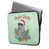 Jingle Shells Tropical Santa Manatee Christmas Laptopschutzhülle (Vorderseite Links)