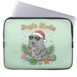 Jingle Shells Tropical Santa Manatee Christmas Laptopschutzhülle