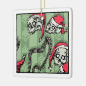 Jingle Skulls - Pop Goth Holiday Keramikornament (Links)