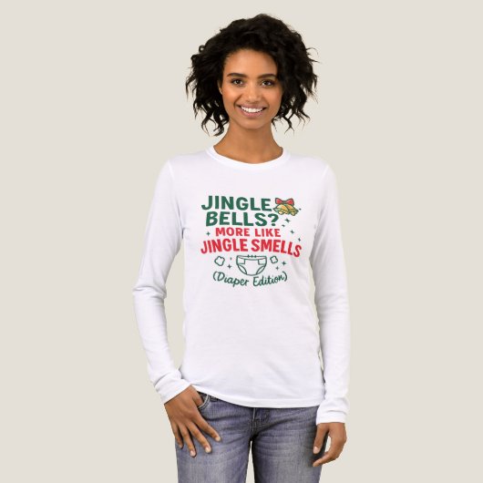 Jingle Smells Diaper Edition Mom Shirt (Vorderseite voll)