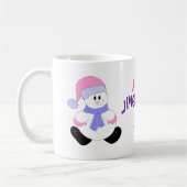 Jingle Snowman in Pink Kaffeetasse (Links)