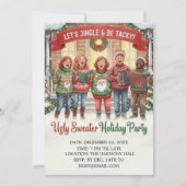 Jingle & Tacky Ugly Sweater Holiday Caroler  Einladung (Vorderseite)