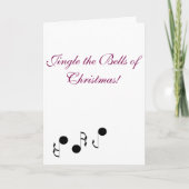 Jingle the Bells of Christmas Happy Musical Notes Karte (Vorderseite)