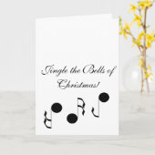 Jingle the Bells of Christmas Holiday Joy Karte (Gelbe Blume)