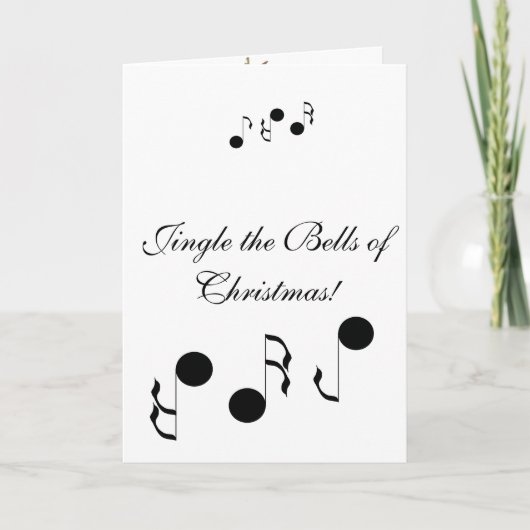 Jingle the Bells of Christmas Joyful Fun Holidays Karte (Vorderseite)