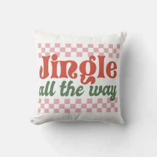Jingle The Way Retro Groovy Weihnachten Kissen