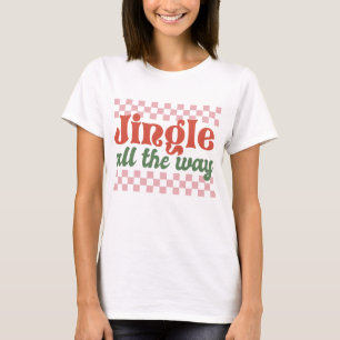Jingle The Way Retro Groovy Weihnachten T-Shirt
