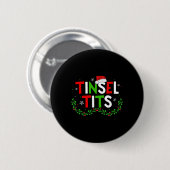 Jingle Tinsel Matching Chestnut Christmas Couple Button (Vorne & Hinten)