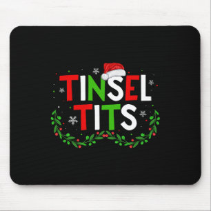 Jingle Tinsel Matching Chestnut Christmas Couple Mousepad