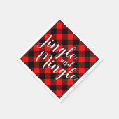 Jingle und Mingle Buffalo Kariert Holiday Party Serviette (Ecke)