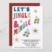 Jingle und Mingle bunte Spaß Holiday Einladung (Vorne/Hinten)