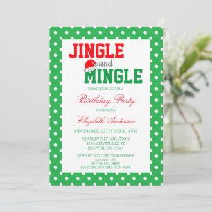 Jingle und Mingle Christmas Birthday Einladung