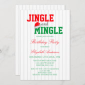 Jingle und Mingle Christmas Birthday Einladung (Vorne/Hinten)