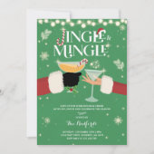 Jingle und Mingle Christmas Cocktail Party Einladung (Vorderseite)
