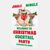 Jingle und Mingle Christmas Cocktail Party Mattier Acrylschild (Winkel)