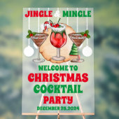 Jingle und Mingle Christmas Cocktail Party Mattier Acrylschild (Neutral)