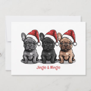 Jingle und Mingle Christmas French Bulldog Einladung
