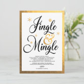 Jingle und Mingle Christmas Party Einladung (Stehend Vorderseite)