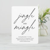 Jingle und Mingle Christmas Party Einladung (Stehend Vorderseite)