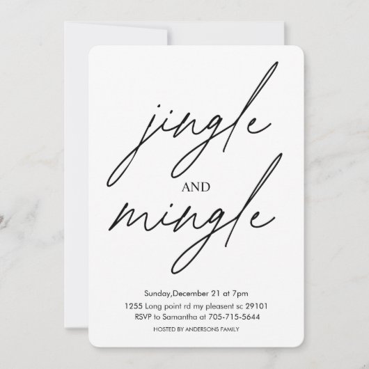 Jingle und Mingle Christmas Party Einladung (Vorderseite)