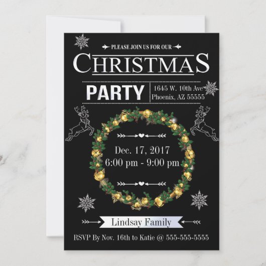 Jingle und Mingle Christmas Party Einladung (Vorderseite)