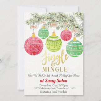 Jingle und Mingle Christmas Party Einladung