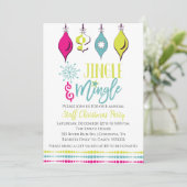 Jingle und Mingle Christmas Party Einladung (Stehend Vorderseite)