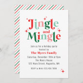 Jingle und Mingle Christmas Party Einladung (Vorne/Hinten)