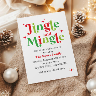Jingle und Mingle Christmas Party Einladung