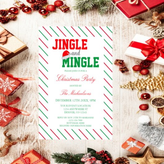 Jingle und Mingle Christmas Party Einladung