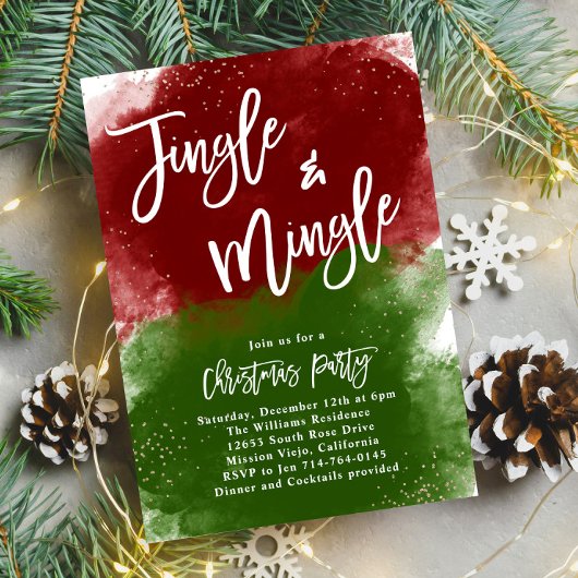 Jingle und Mingle Christmas Party Einladung